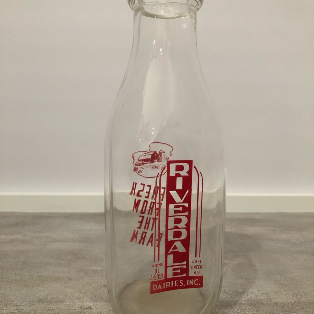Riverdale Dairies, Inc. milk bottle